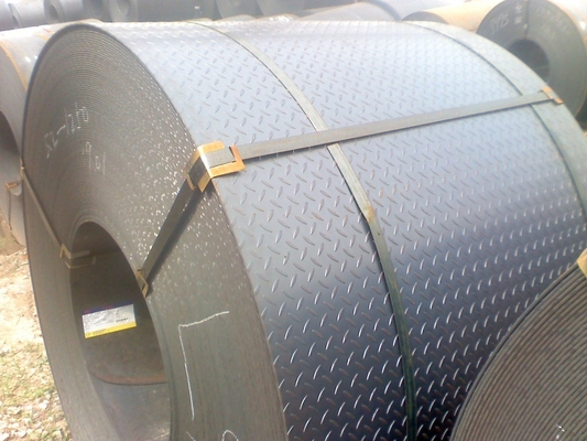 bobina a cuadros laminada en caliente JIS SS400 de la chapa de 600mm-1500m m