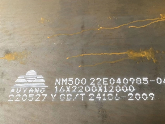 El desgaste de acero de la resistencia de abrasión NM500 platea 6,5' - 7,2' anchura