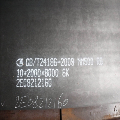 La placa de acero laminada en caliente 120m m lleva - la placa de acero de acero resistente NM500 de la placa AR500